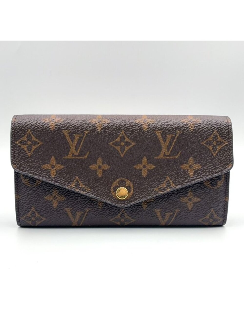 Louis Vuitton Portefeuille Sarah Monogram Enabled Brown Bifold Wallet Gold